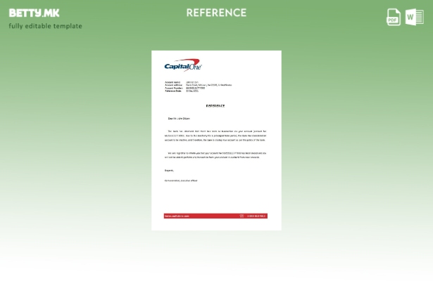 референтен шаблон за затворање во модерен стил USA Capital One